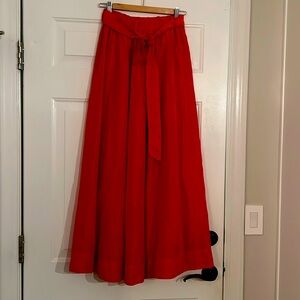 Banana Republic (BR) red silk long maxi skirt NWT